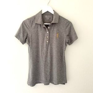 Peter Millar Women’s Gray Short Sleeve Collared SPF Polo Shirt Small